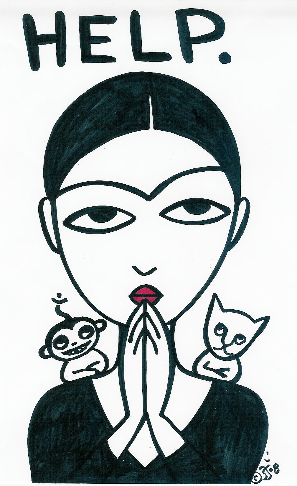 "HELP" by Bethann Shannon Irish/Puerto Rican Artist