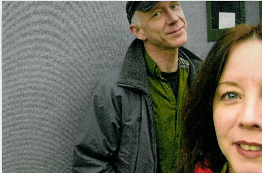 At Fairview with David in the elavator before surgery