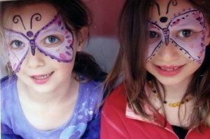 Painted Butterfly Faces by The Art Angel Bethann Shannon