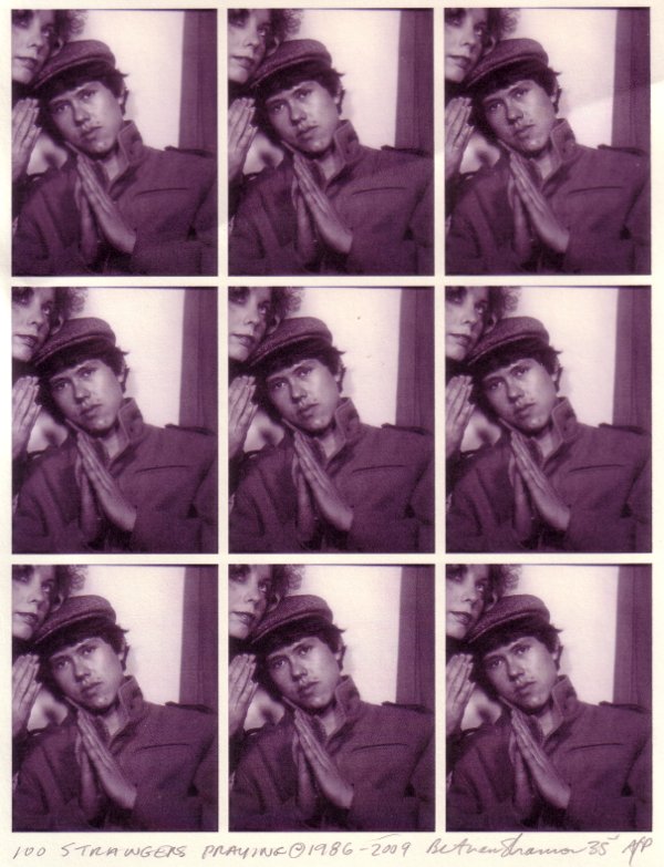 Photo Booth Art Bethann Shannon with stranger praying