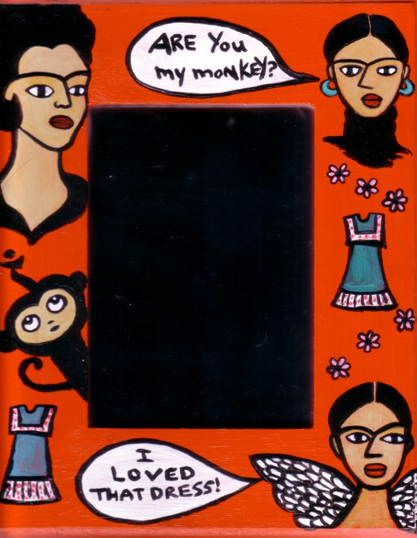 Frida In Heaven Mirror Hand Painted by Bethann Shannon