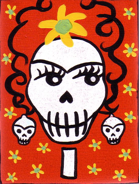Frida Kahlo Skull ~ Day Of The Dead