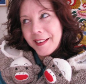 Sock Monkey slippers for artist Bethann Shannon