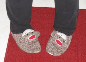 my sock monkey slippers